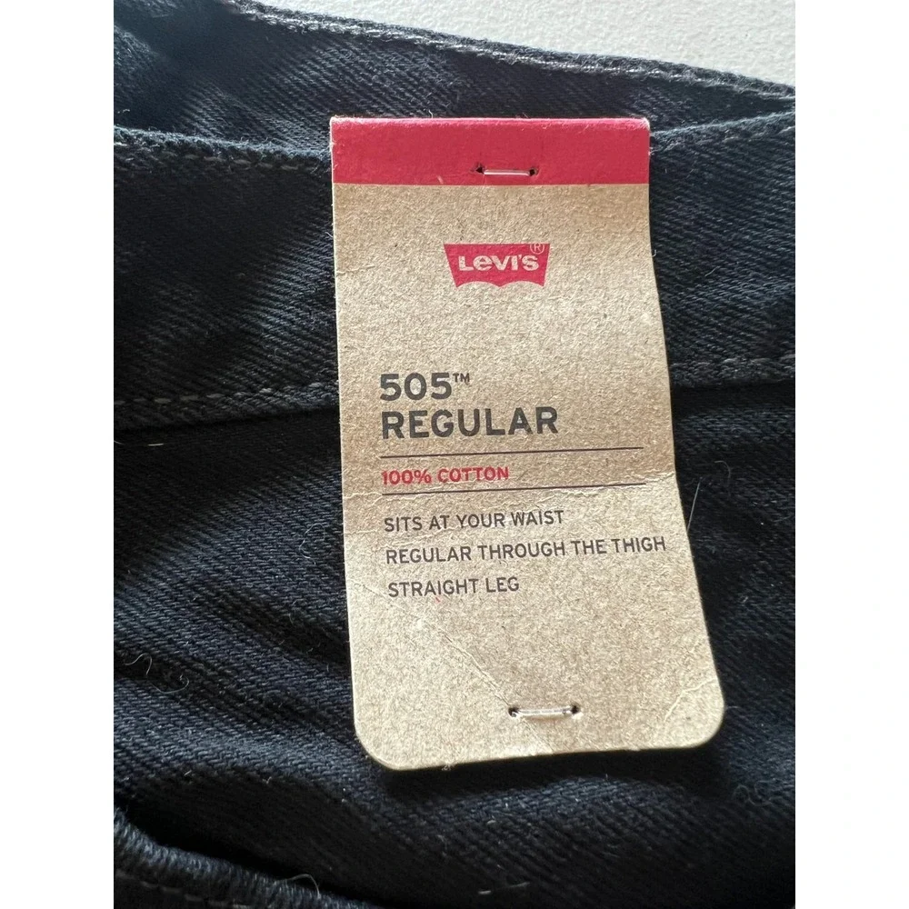 Levi's NEW 46x32 505 Regular Big & Tall Black Jeans NWT
